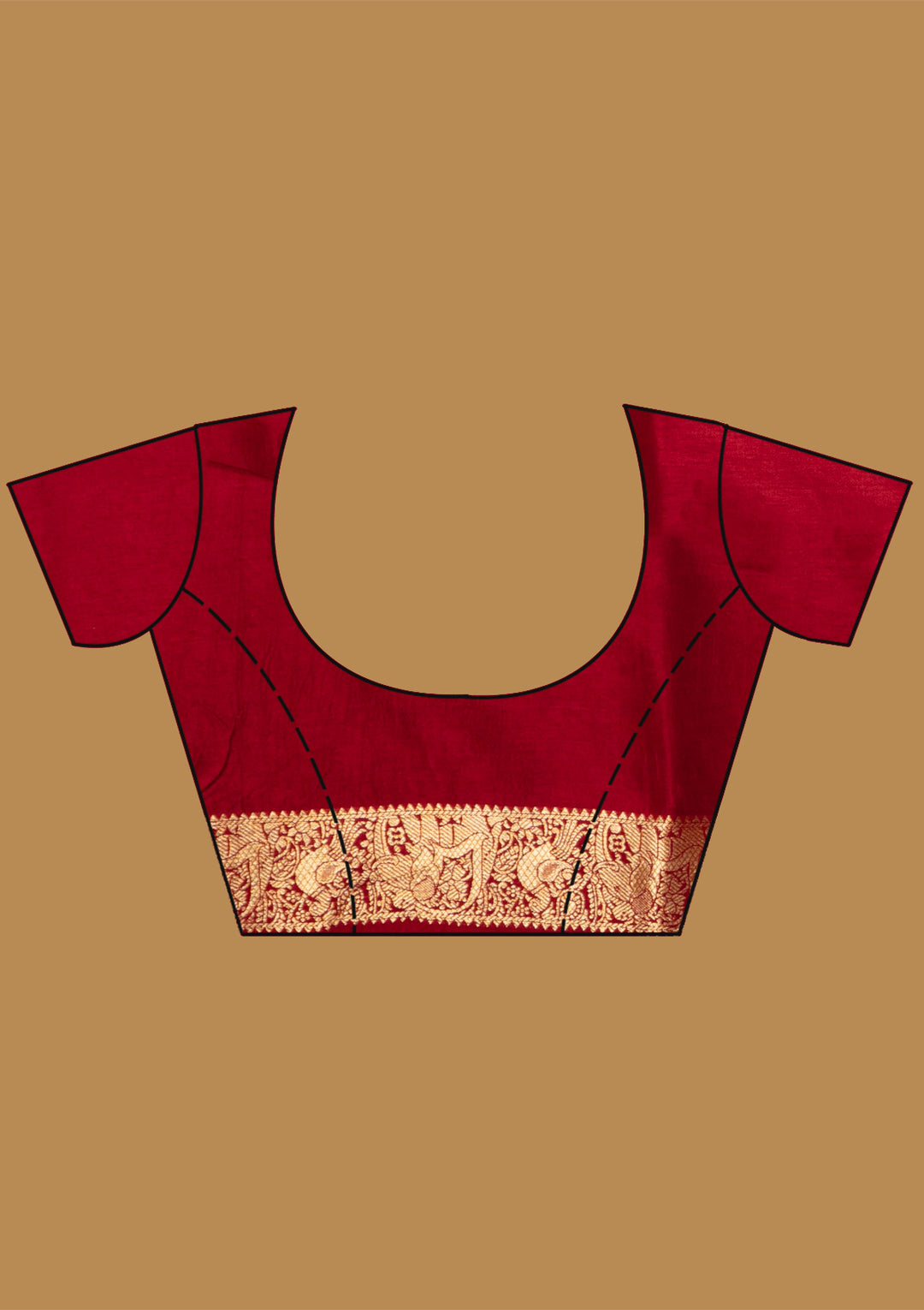 Maroon Zariwork (Gold) Silk Silk_Saree