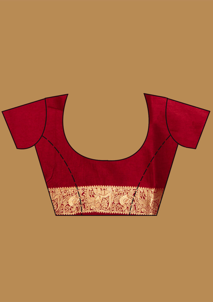 Maroon Zariwork (Gold) Silk Silk_Saree