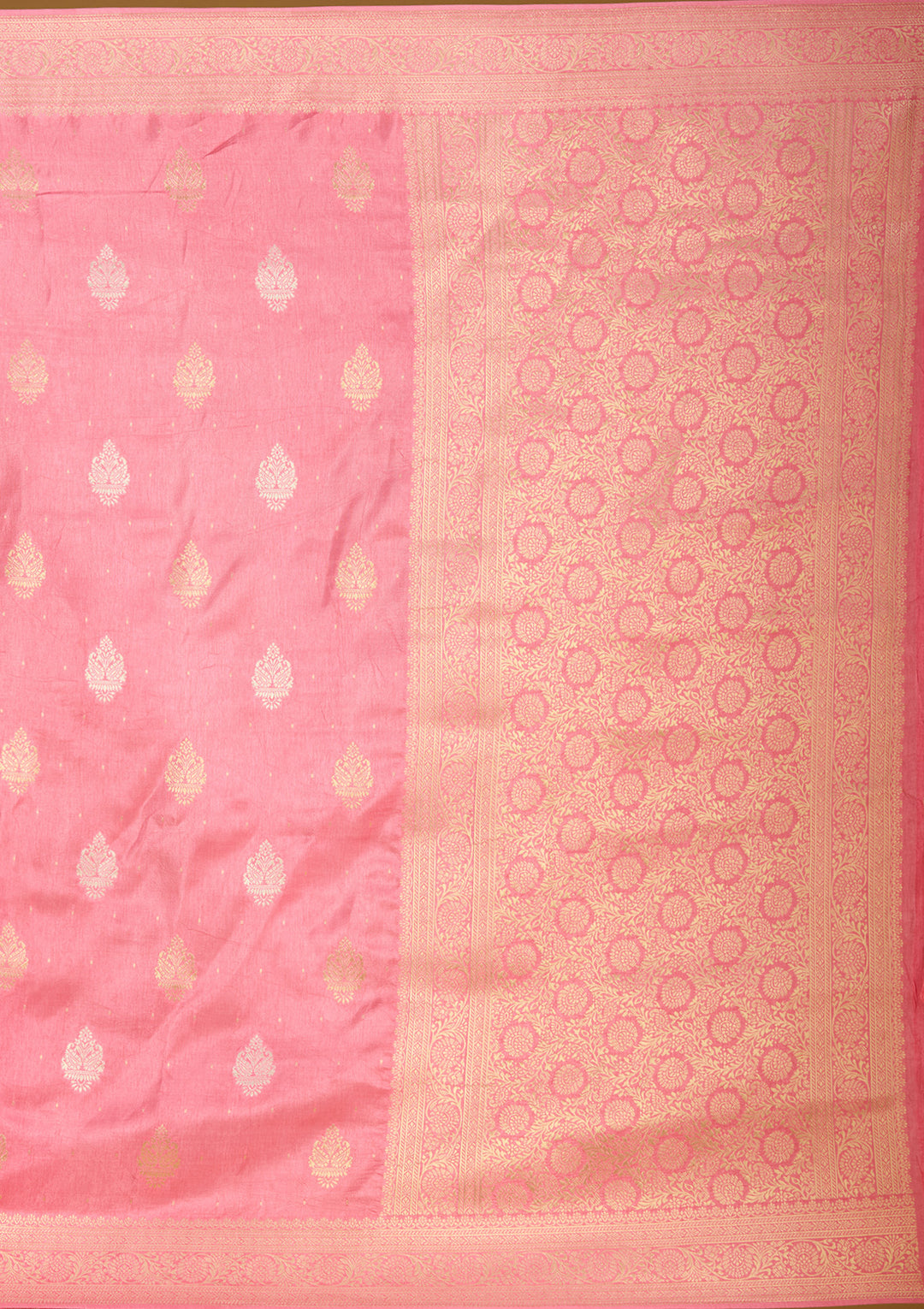 Pink Zariwork (Gold) Silk Silk_Saree