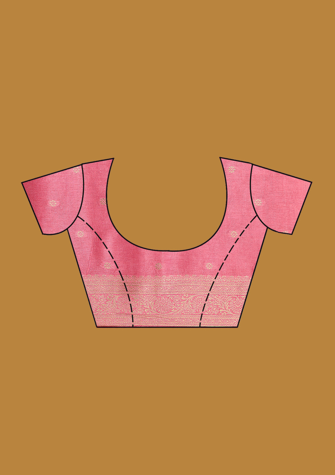 Pink Zariwork (Gold) Silk Silk_Saree