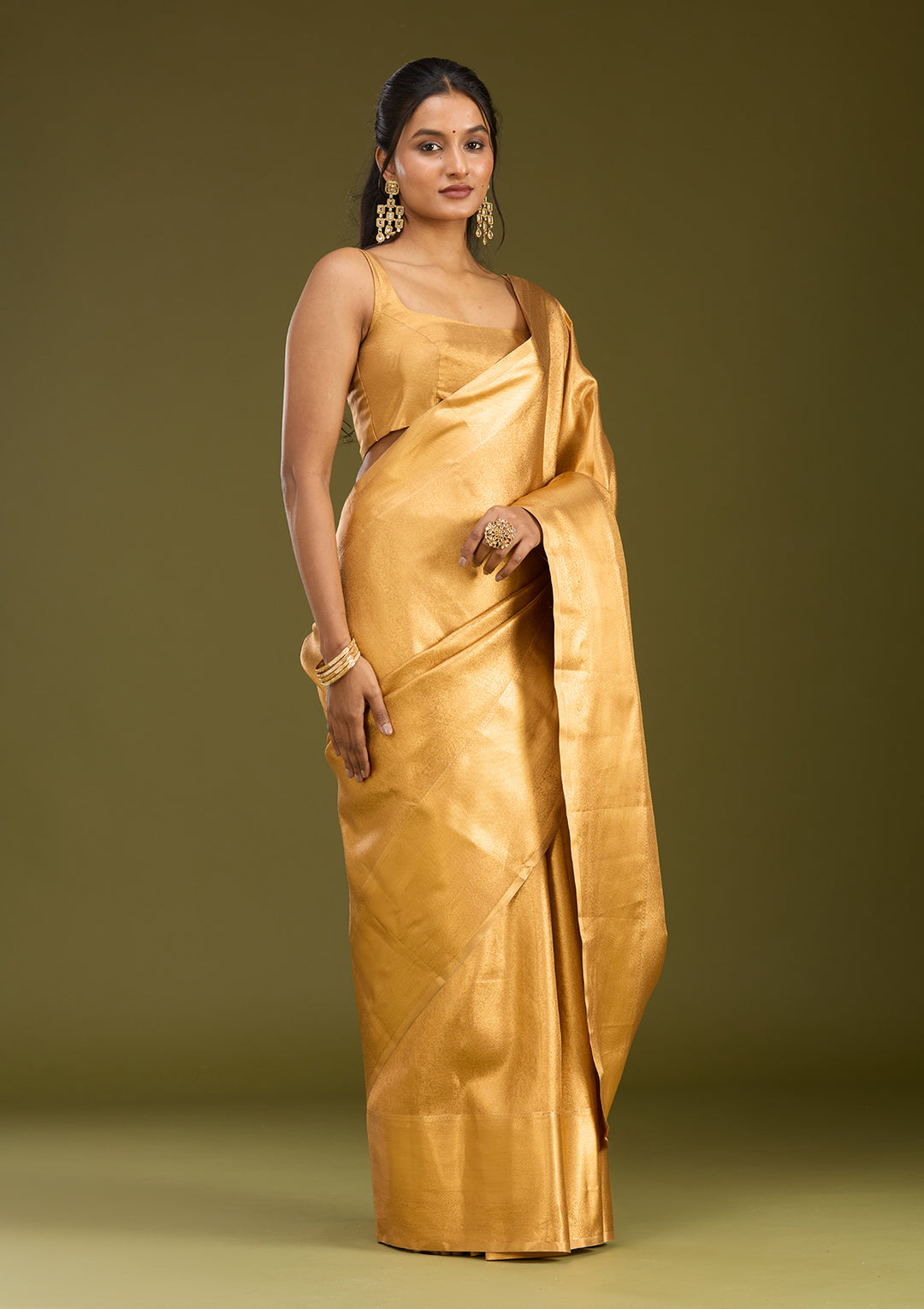 Gold Zardozi (Gold) Silk Saree