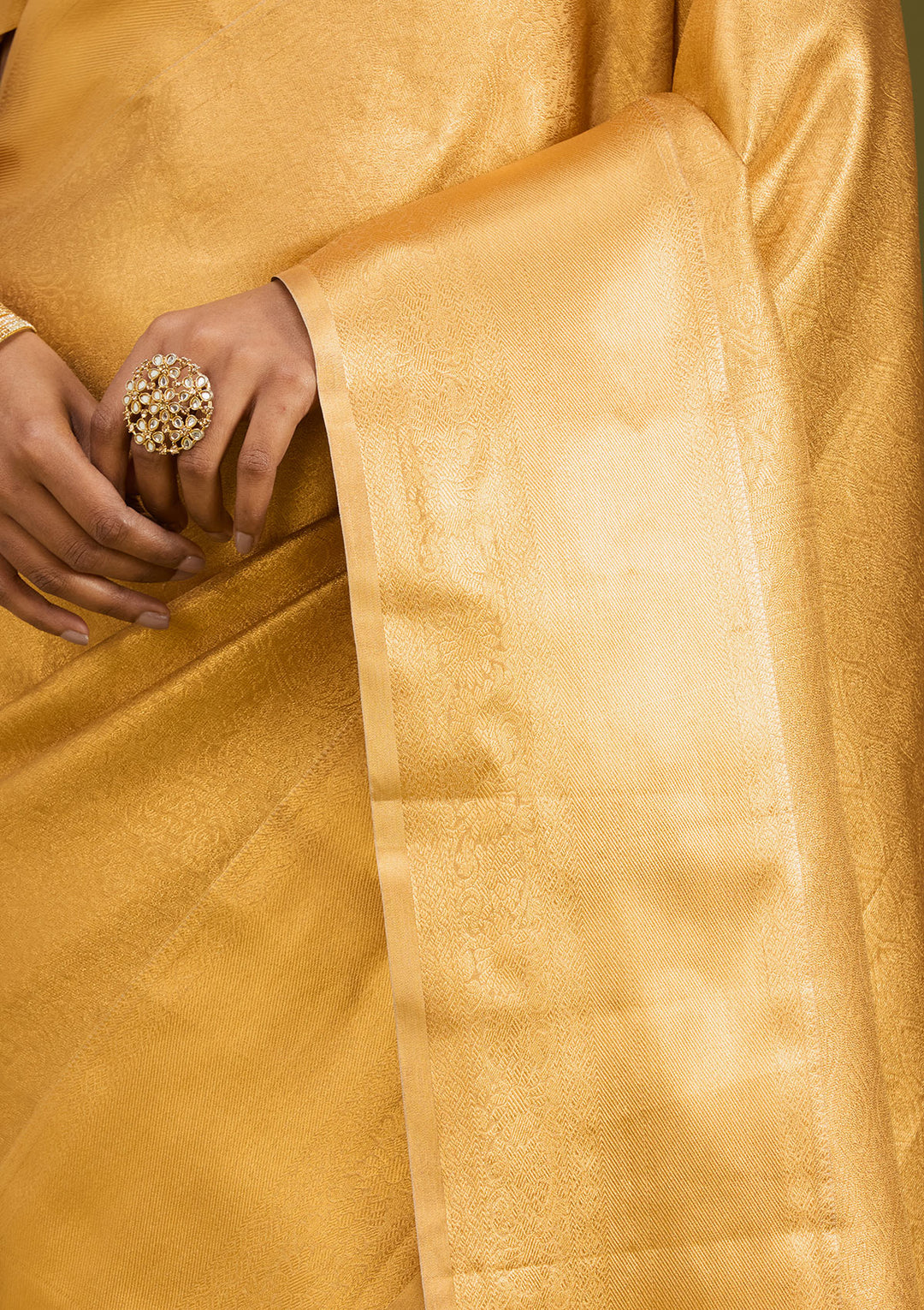 Gold Zardozi (Gold) Silk Saree