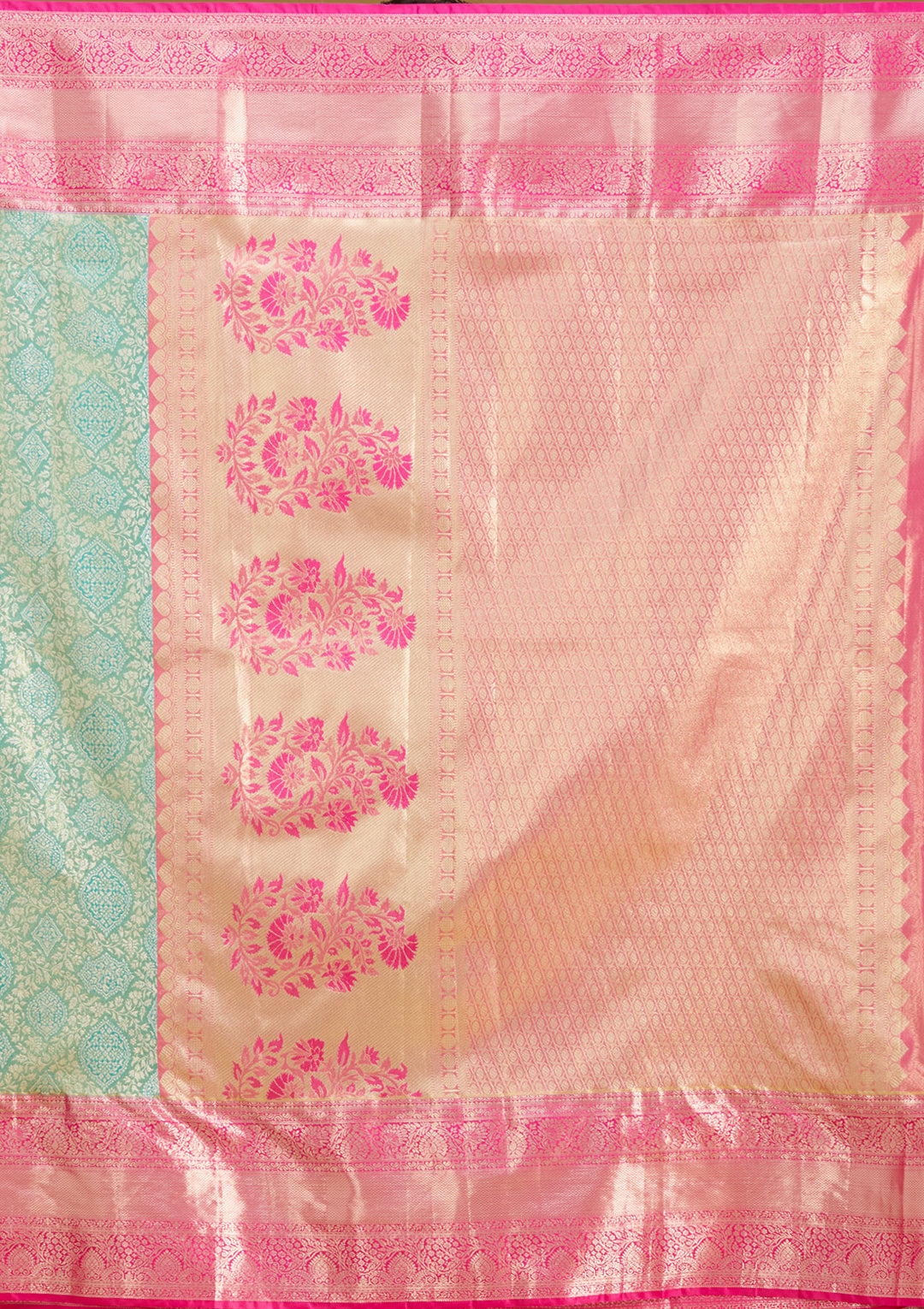 Mehendi Zariwork (Gold) Silk Silk Saree