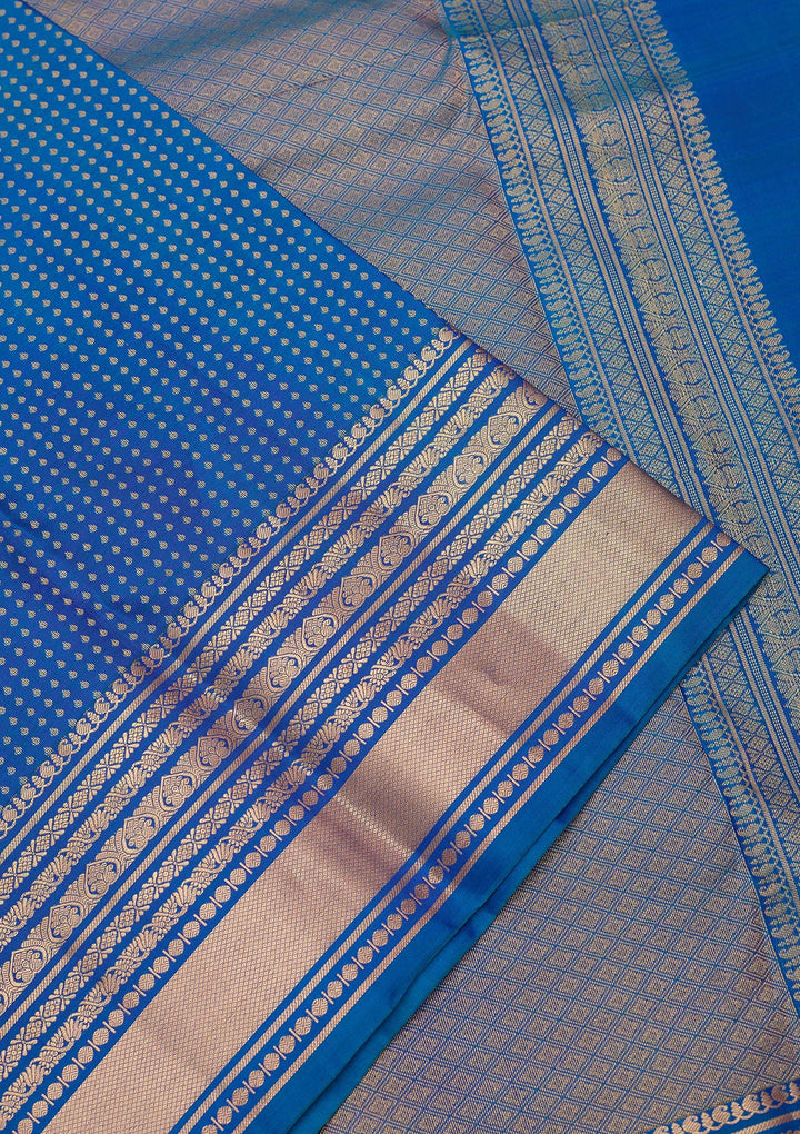 Royal Blue Zariwork (Gold) Pure Silk Silk_Saree