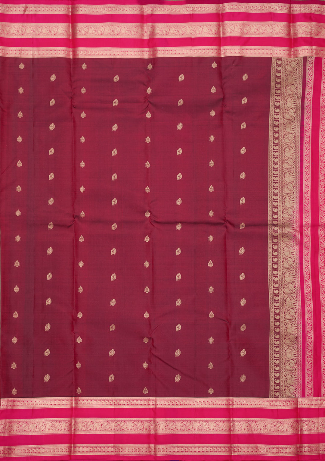 Brown Zariwork (Gold) Pure Silk Silk_Saree