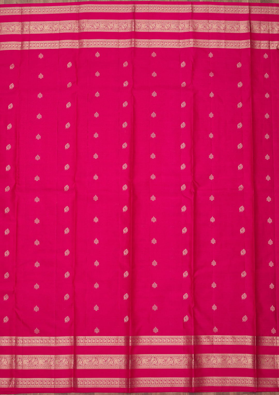 Magenta Pink Zariwork (Gold) Pure Silk Silk_Saree