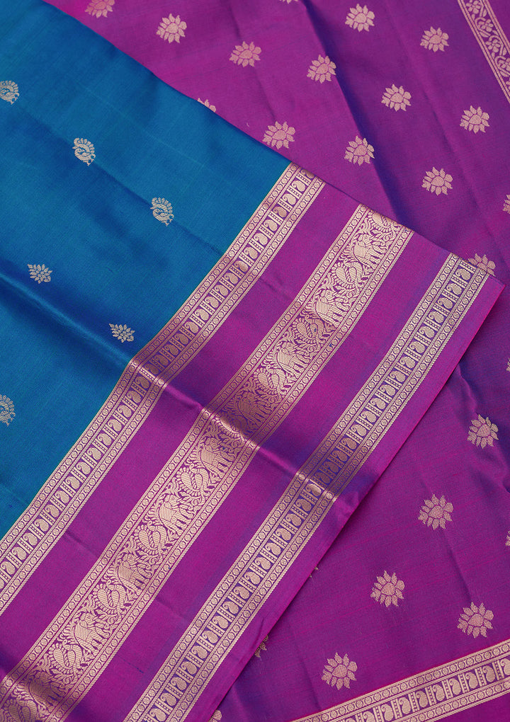 Royal Blue Zariwork (Gold) Pure Silk Silk_Saree