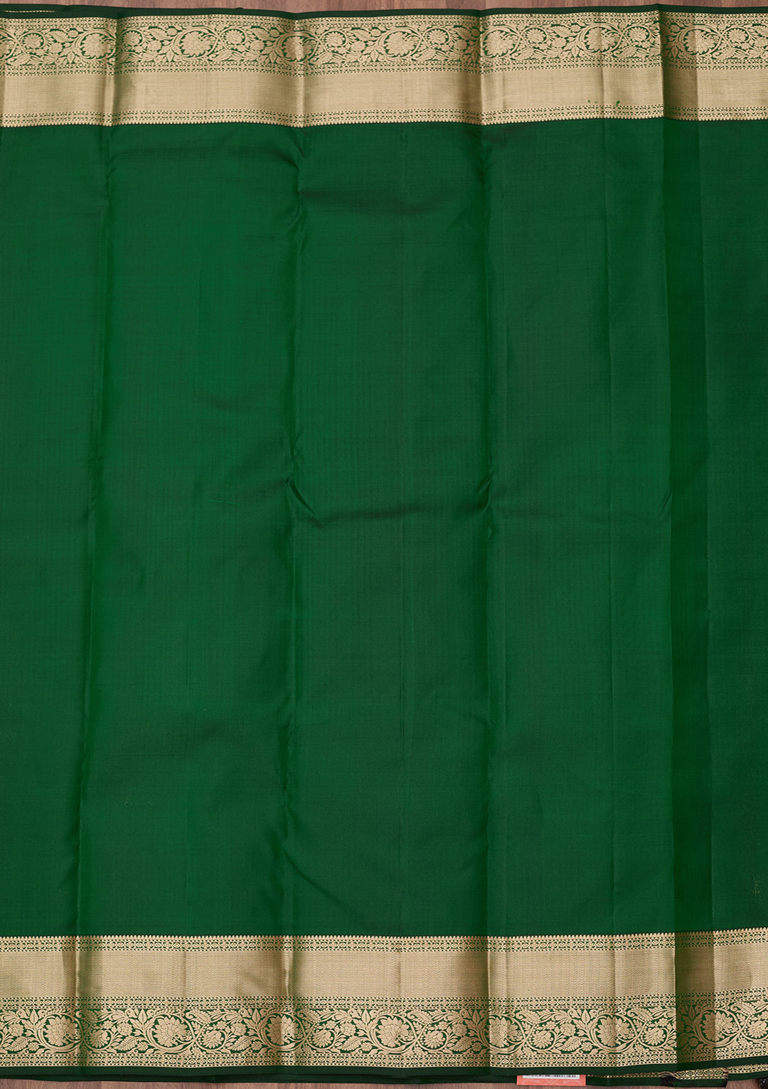 Bottle Green Zariwork (Silver) Pure Silk Silk_Saree