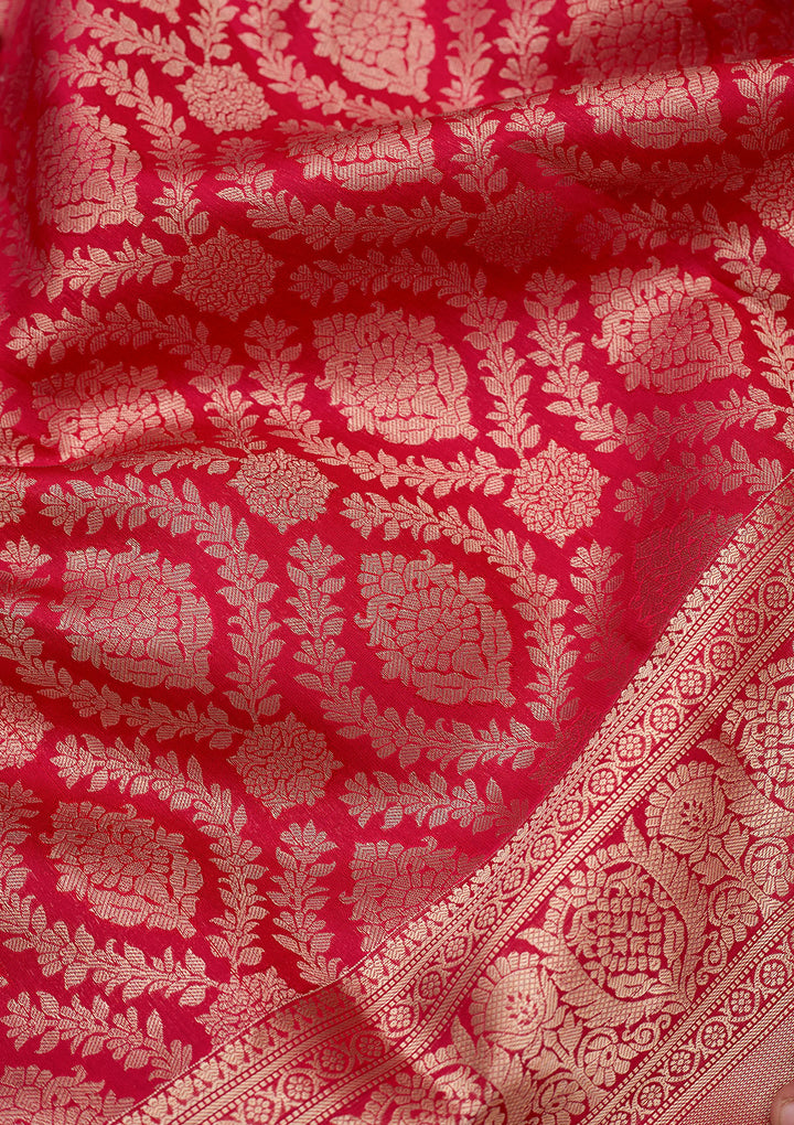 Red Zariwork (Gold) Pure Silk Silk_Saree