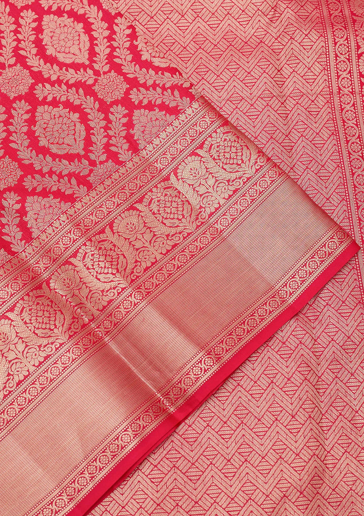 Red Zariwork (Gold) Pure Silk Silk_Saree