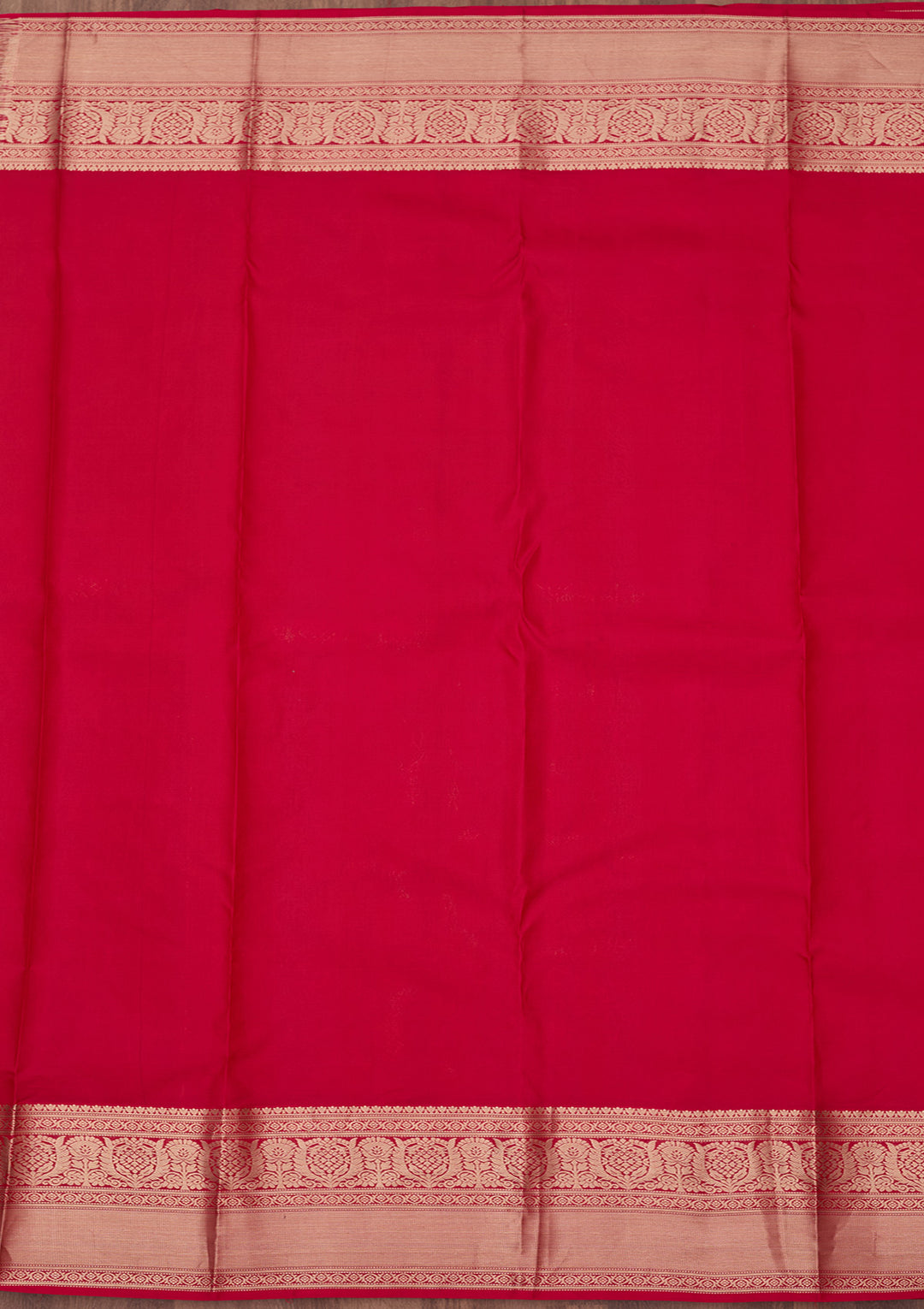 Red Zariwork (Gold) Pure Silk Silk_Saree