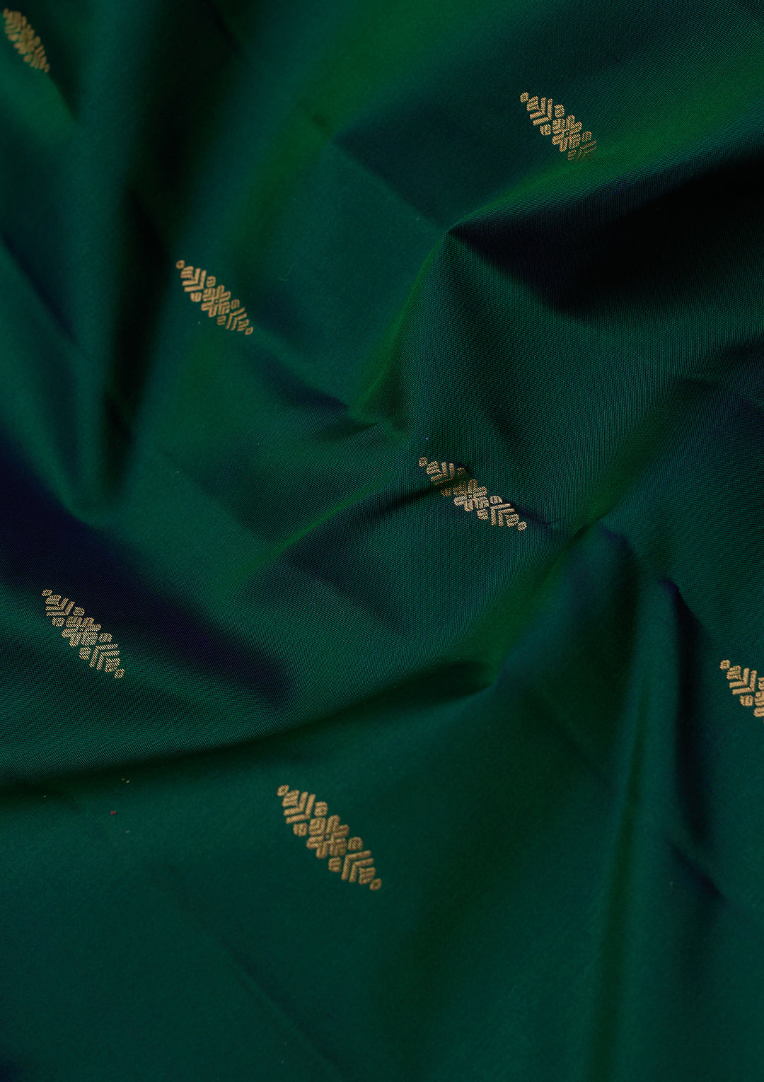 Peacock Green Zariwork (Gold) Silk Silk_Saree