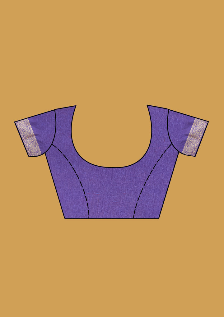 Royal Blue Zariwork (Gold) Art Silk Saree