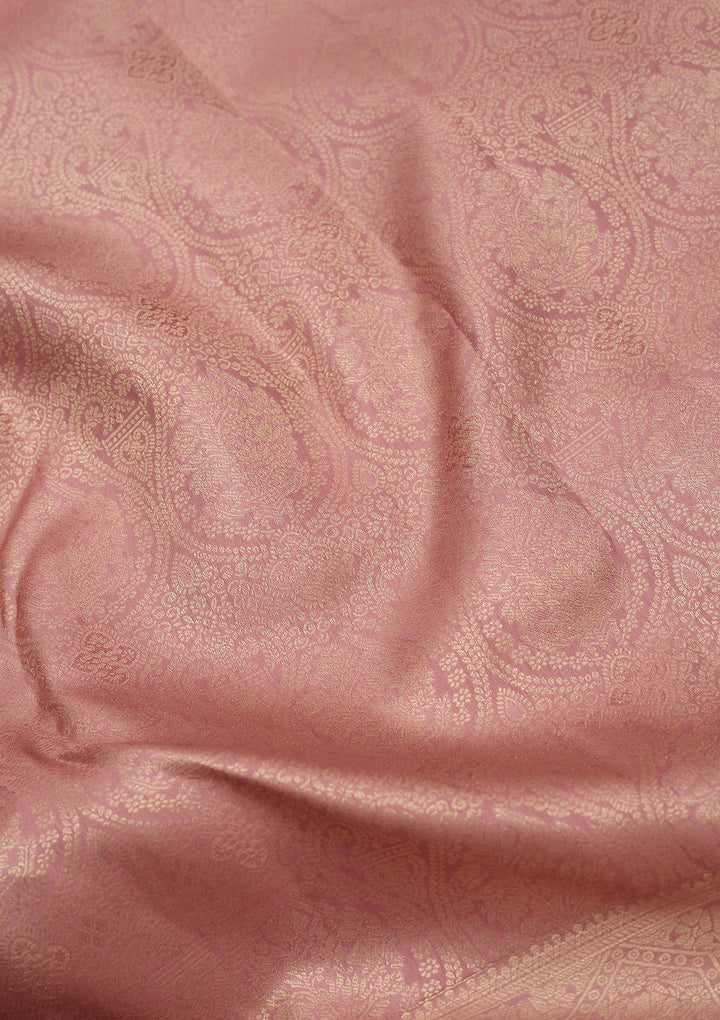 Onion Pink Zariwork (Silver) Silk Silk_Saree