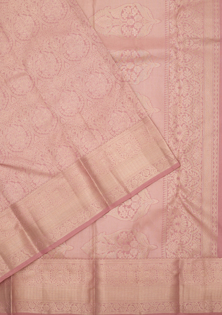 Onion Pink Zariwork (Silver) Silk Silk_Saree