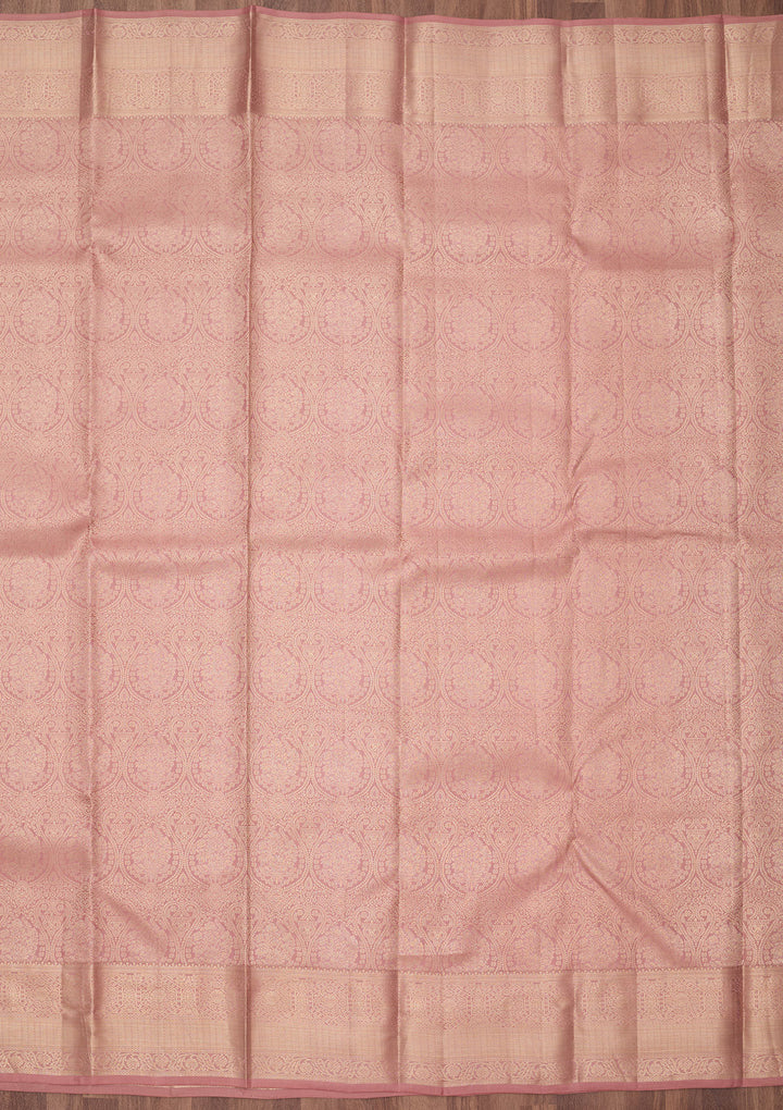 Onion Pink Zariwork (Silver) Silk Silk_Saree