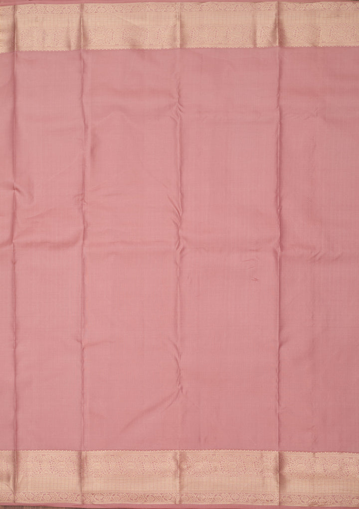 Onion Pink Zariwork (Silver) Silk Silk_Saree