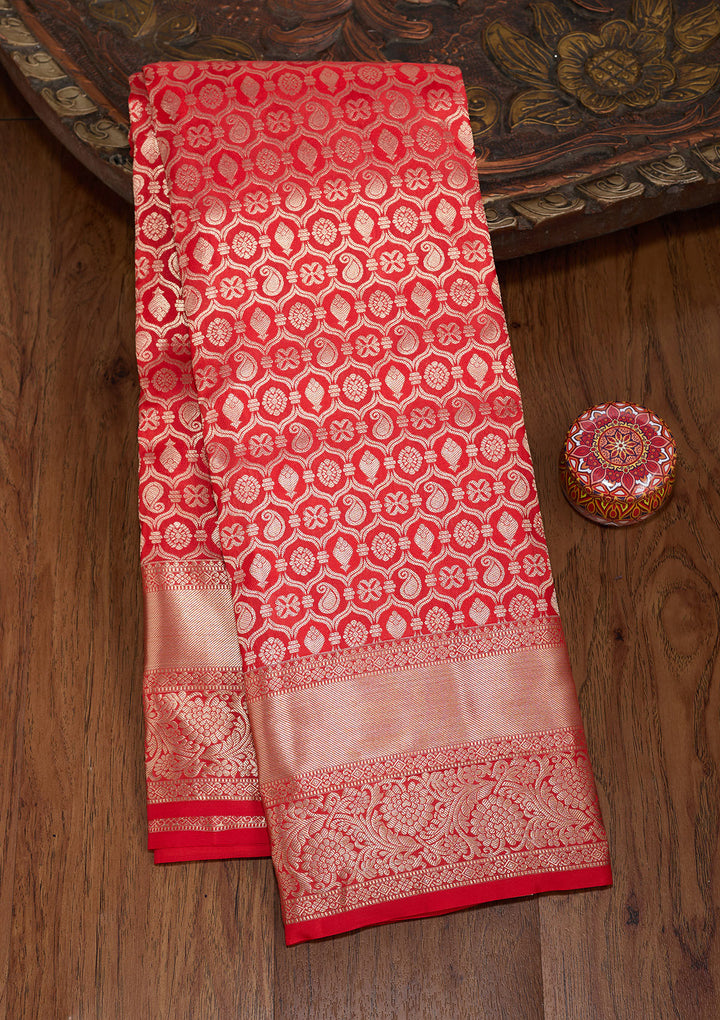 Red Zariwork (Gold) Silk Silk_Saree