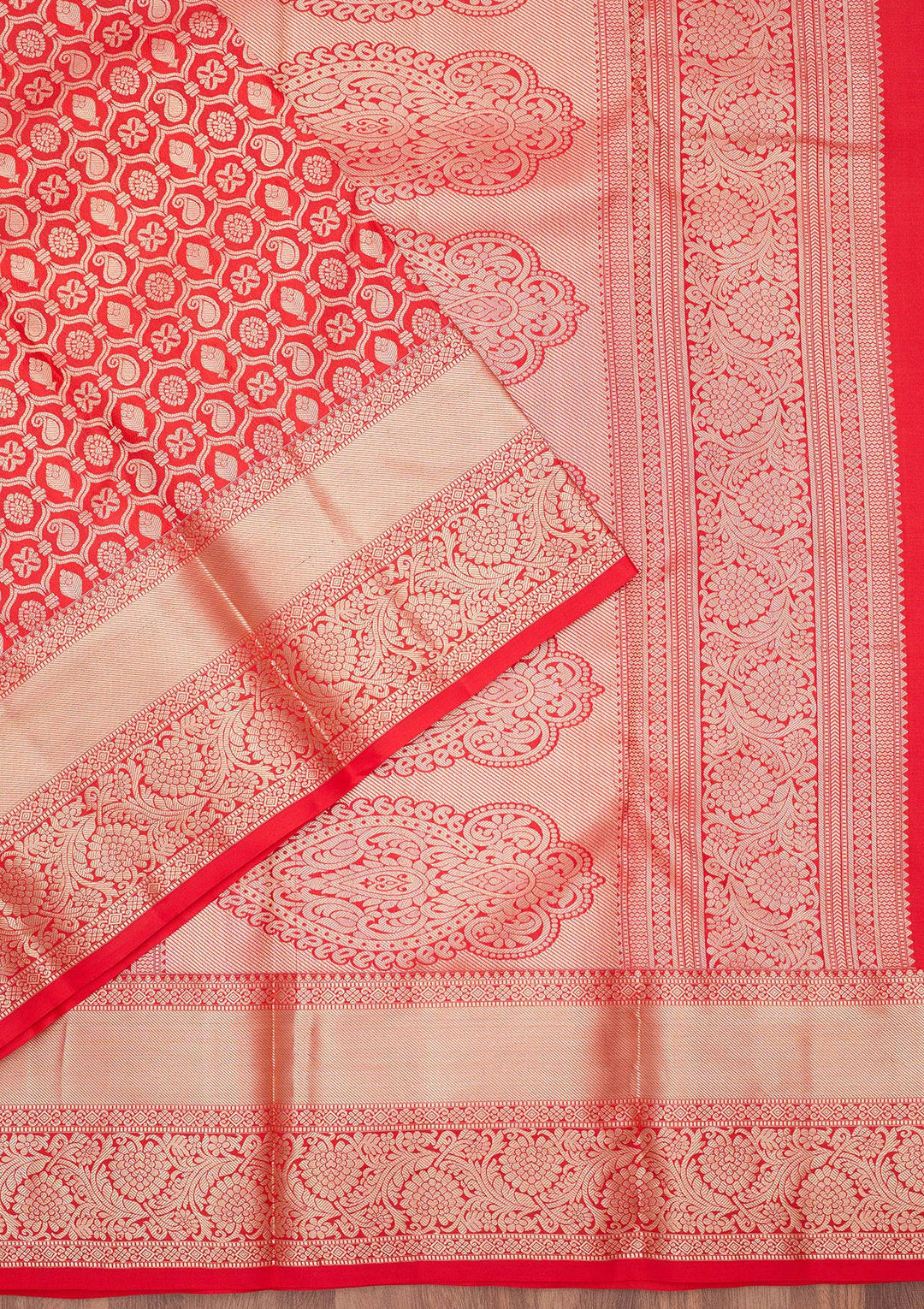 Red Zariwork (Gold) Silk Silk_Saree