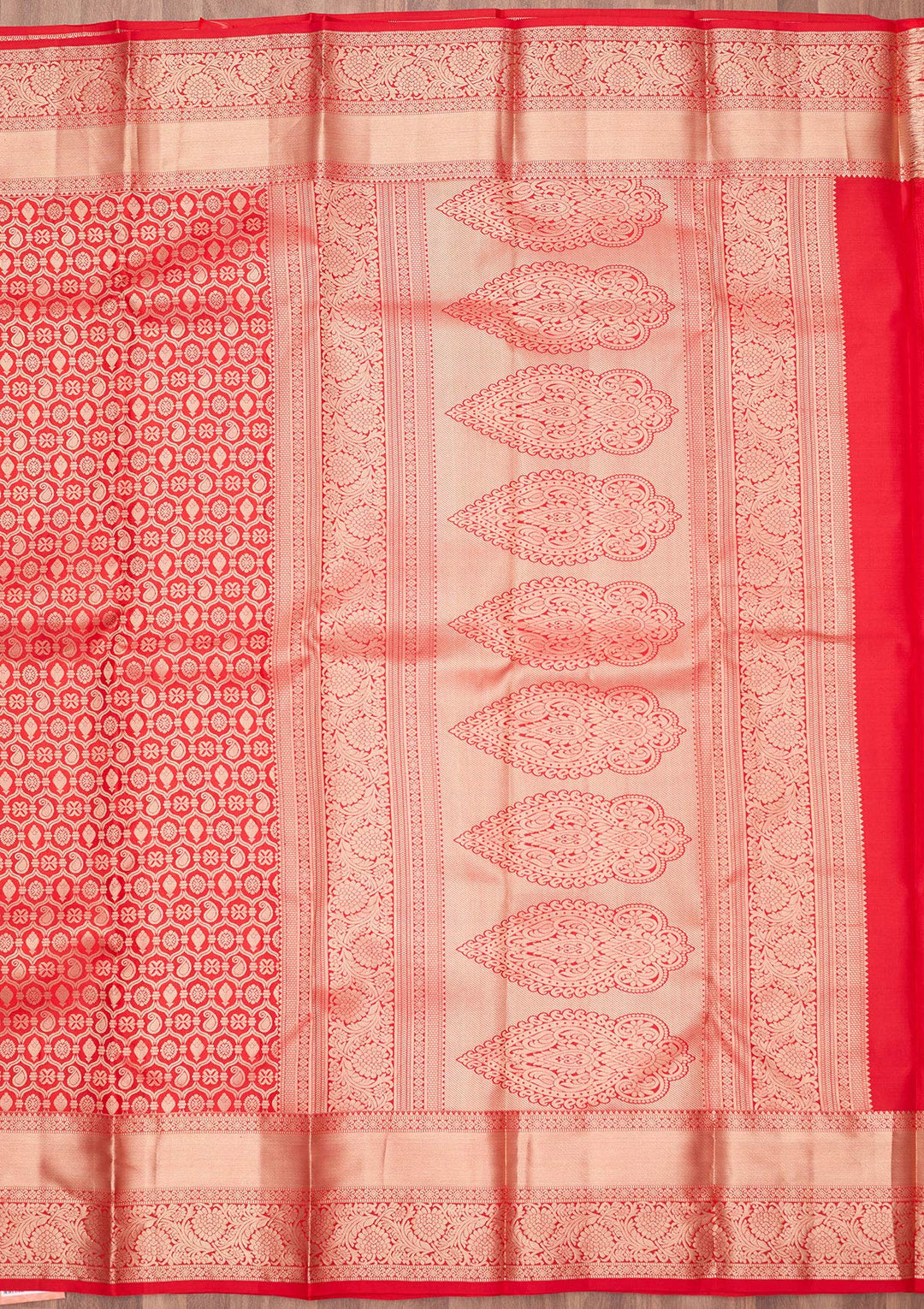 Red Zariwork (Gold) Silk Silk_Saree