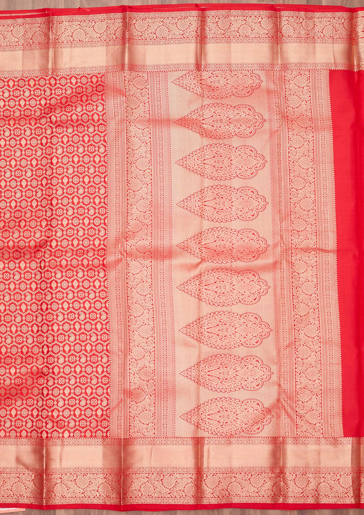 Red Zariwork (Gold) Silk Silk_Saree