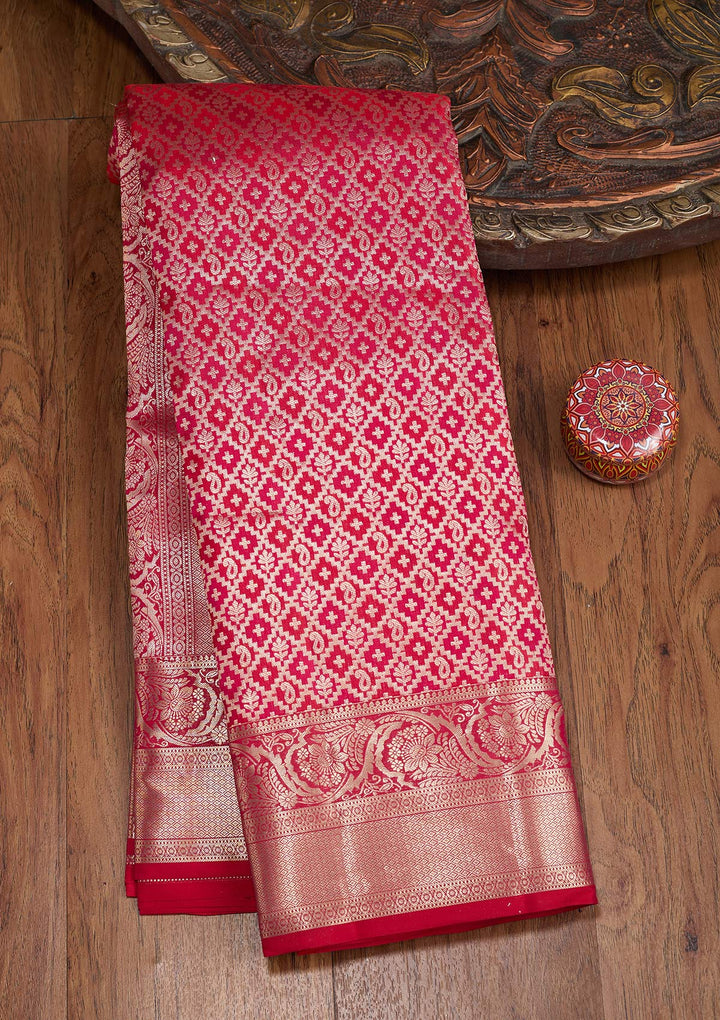 Red Zariwork (Gold) Silk Silk_Saree