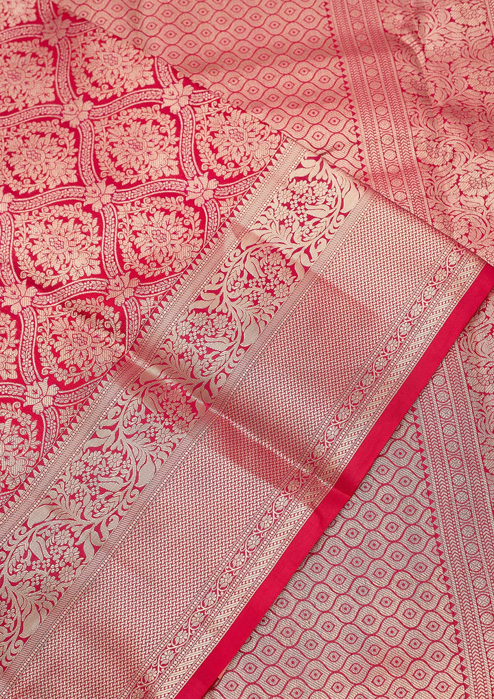 Rani Pink Zariwork (Gold) Silk Silk_Saree