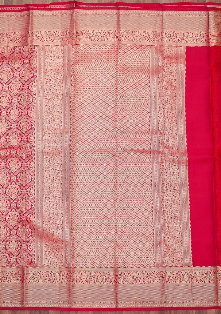 Rani Pink Zariwork (Gold) Silk Silk_Saree