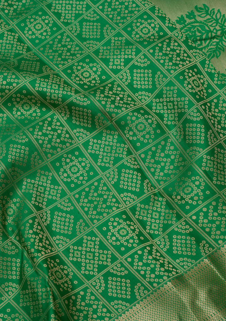 Green Zariwork (Gold) Silk Saree
