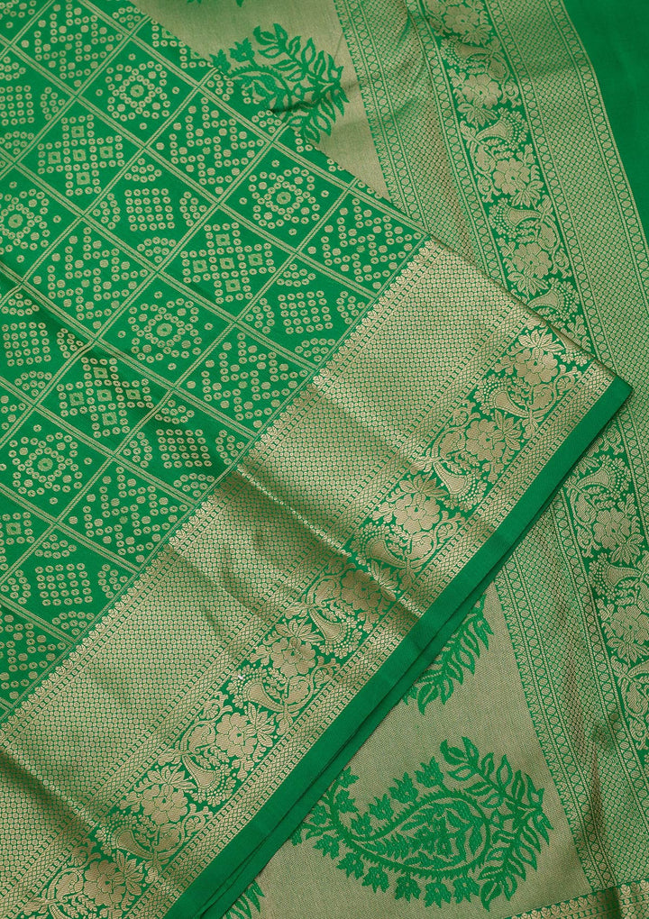Green Zariwork (Gold) Silk Saree