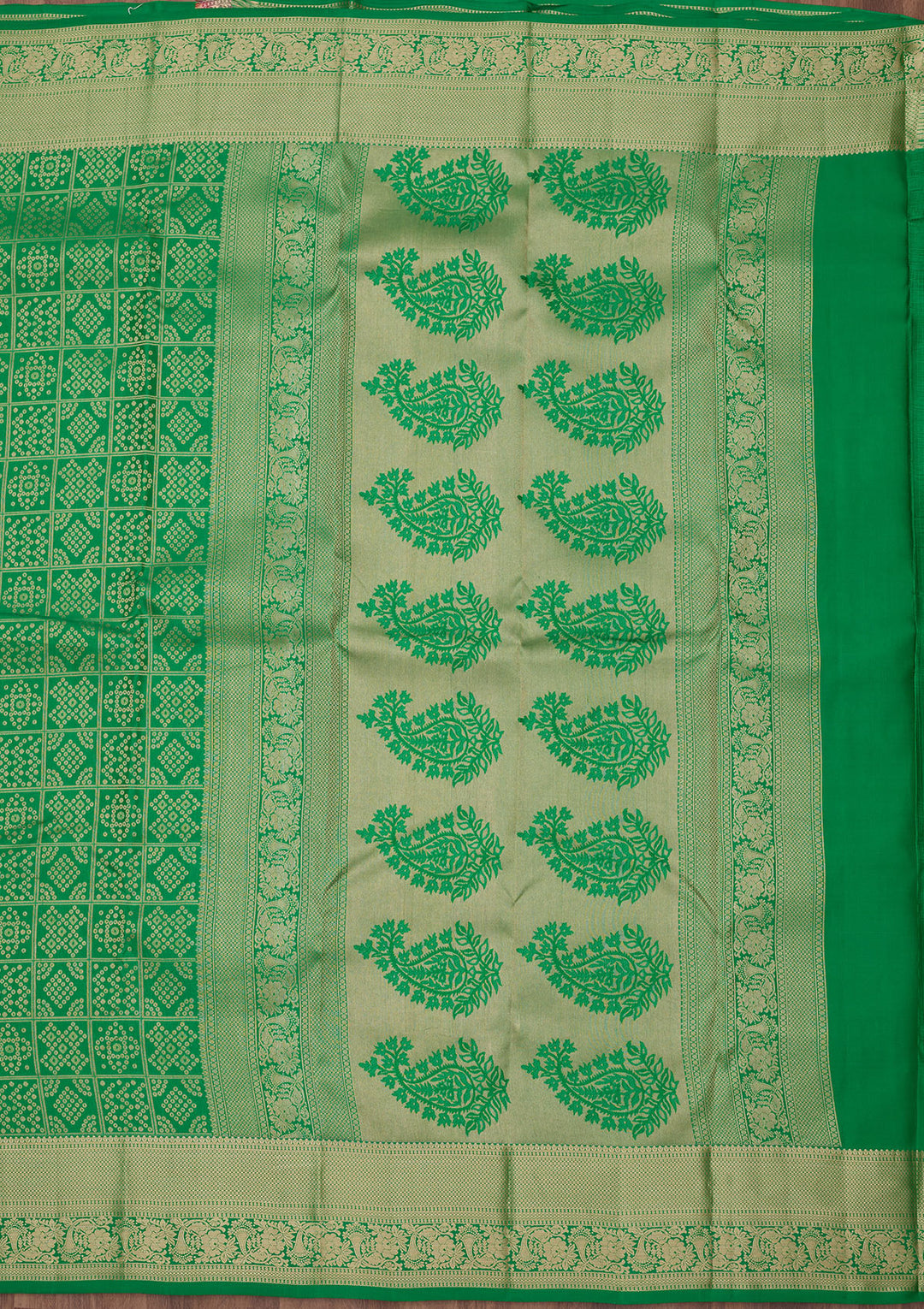 Green Zariwork (Gold) Silk Saree