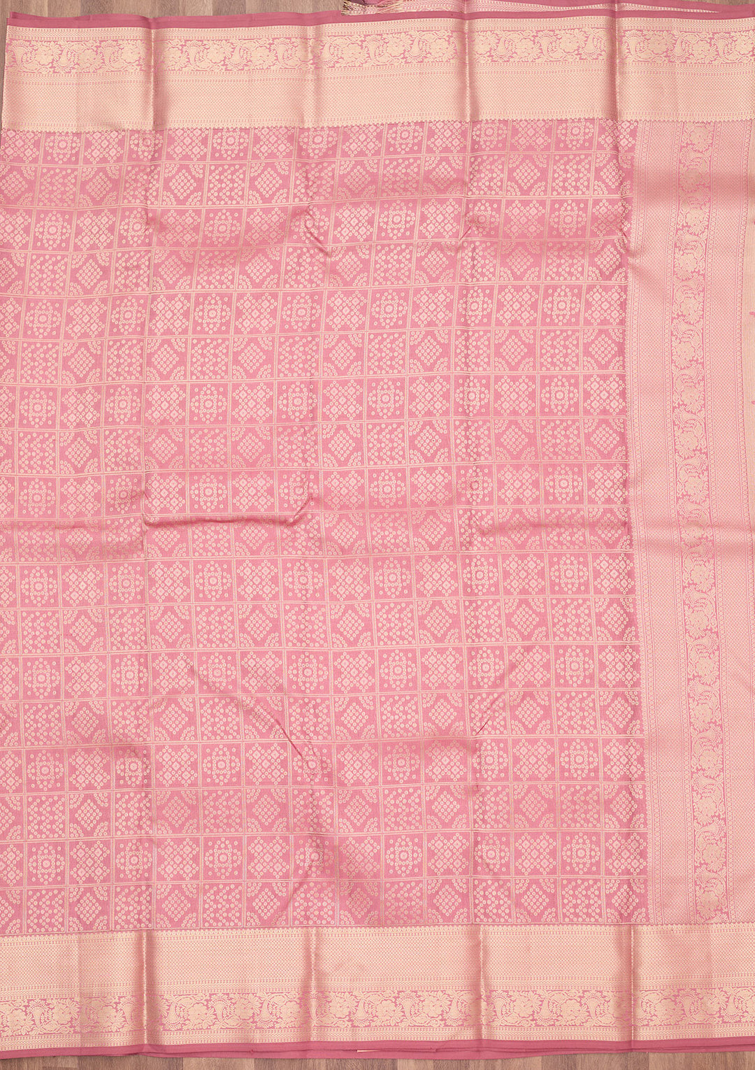 Onion Pink Zariwork (Gold) Silk Saree