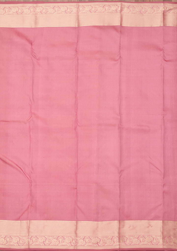 Onion Pink Zariwork (Gold) Silk Saree