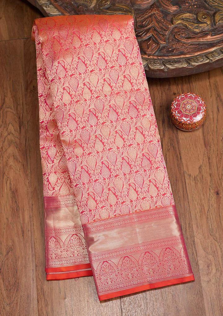Red Zariwork (Gold) Silk Silk_Saree
