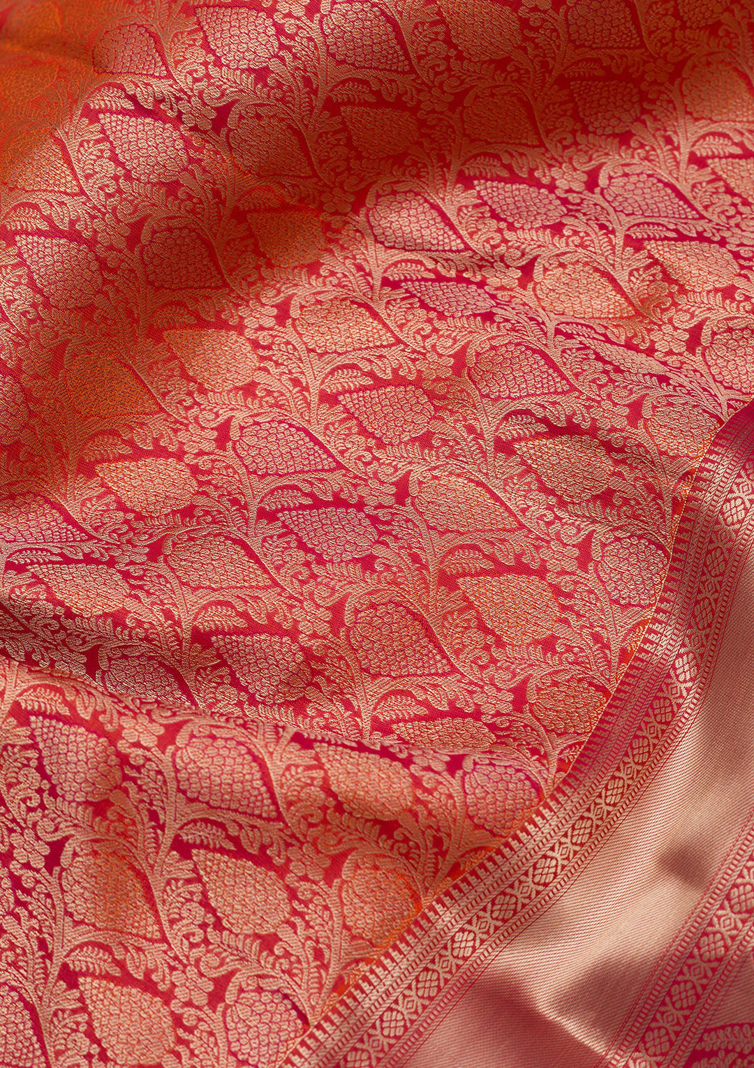 Orange Zariwork (Gold) Silk Silk_Saree