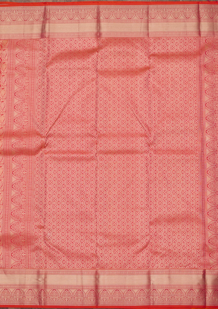 Orange Zariwork (Gold) Silk Silk_Saree