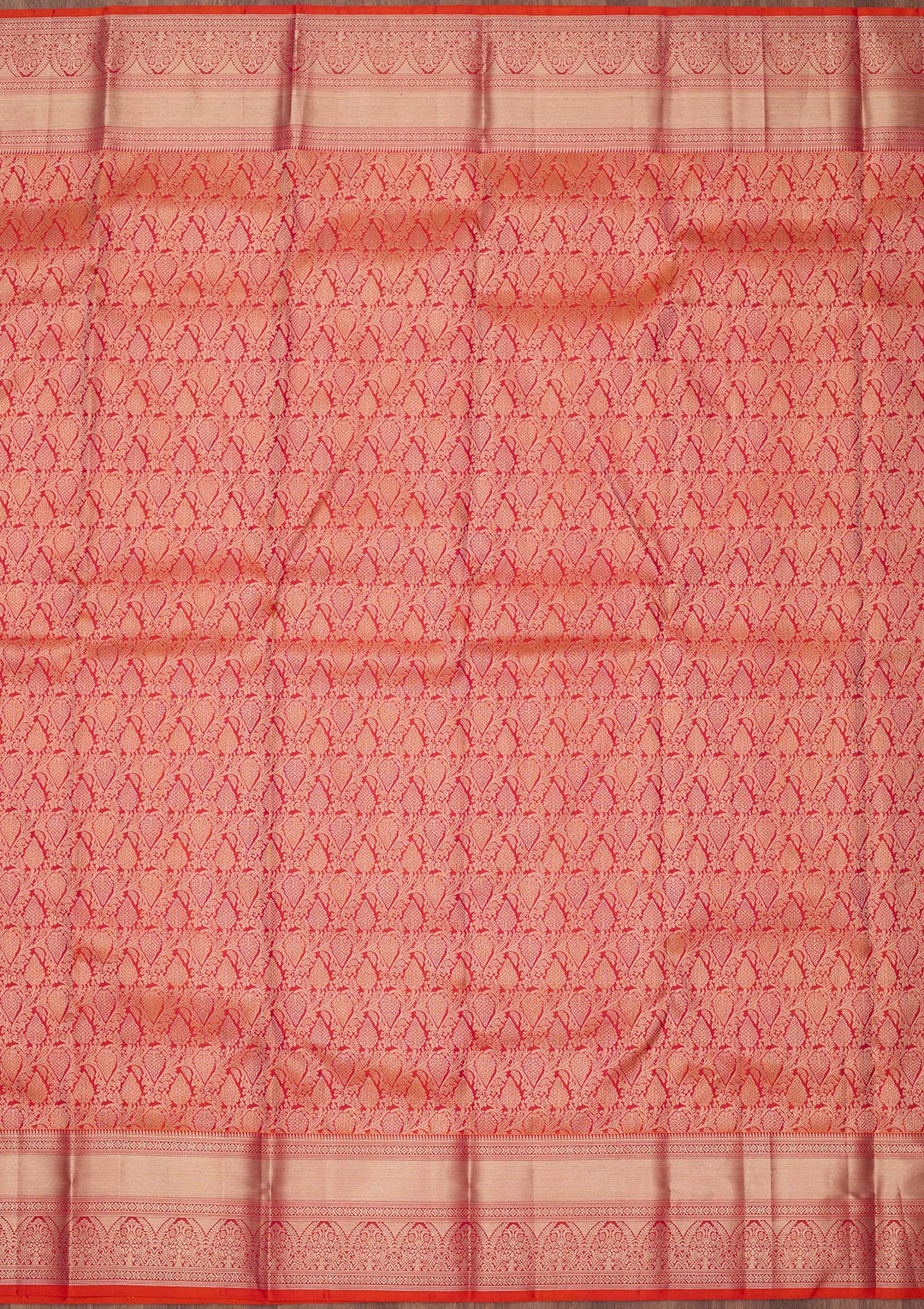 Orange Zariwork (Gold) Silk Silk_Saree