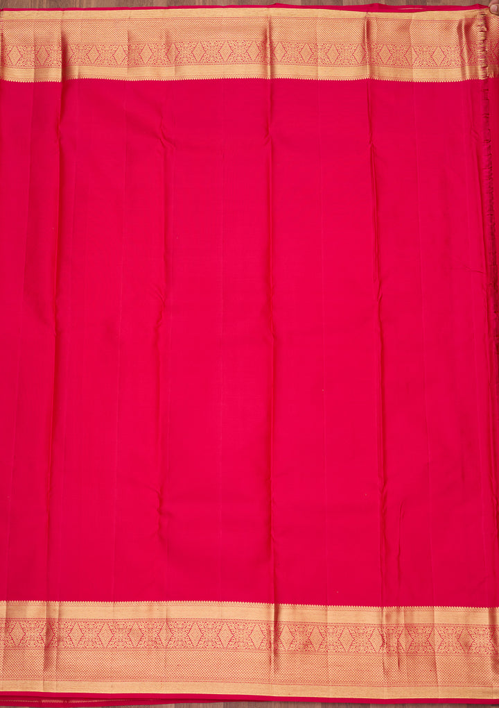 Rani Pink Zariwork (Gold) Silk Silk_Saree