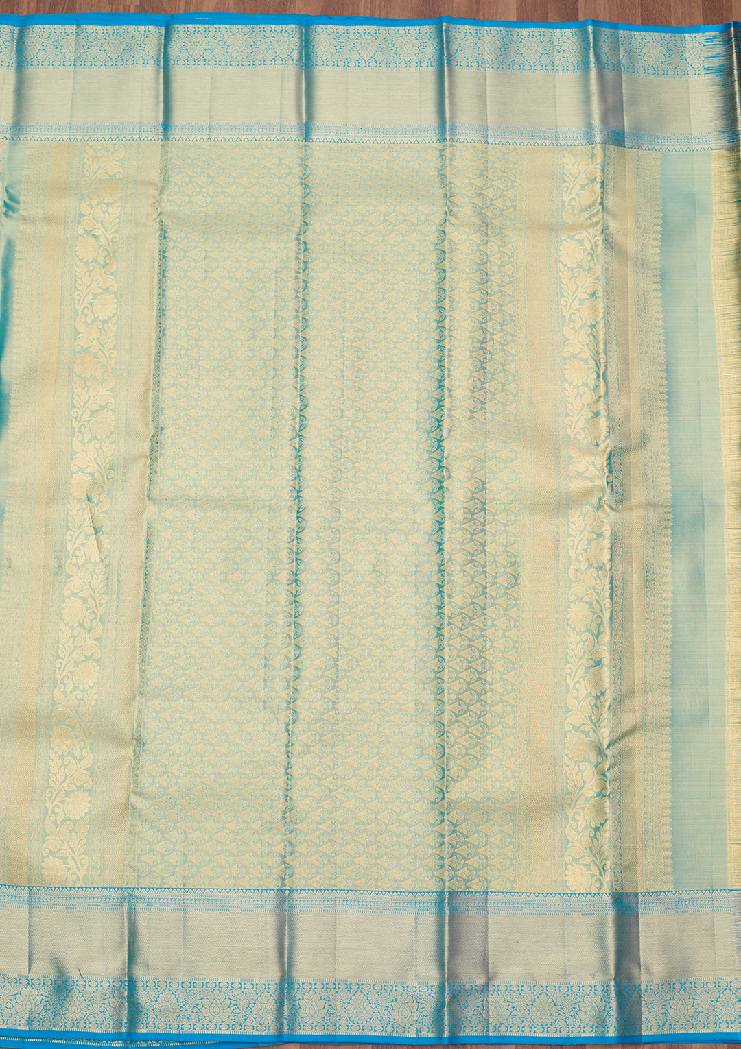 Blue Zariwork (Gold) Silk Silk_Saree