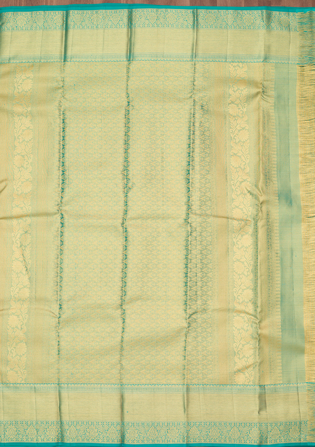 Rama Green Zariwork (Gold) Silk Silk_Saree