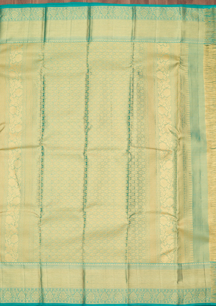 Rama Green Zariwork (Gold) Silk Silk_Saree