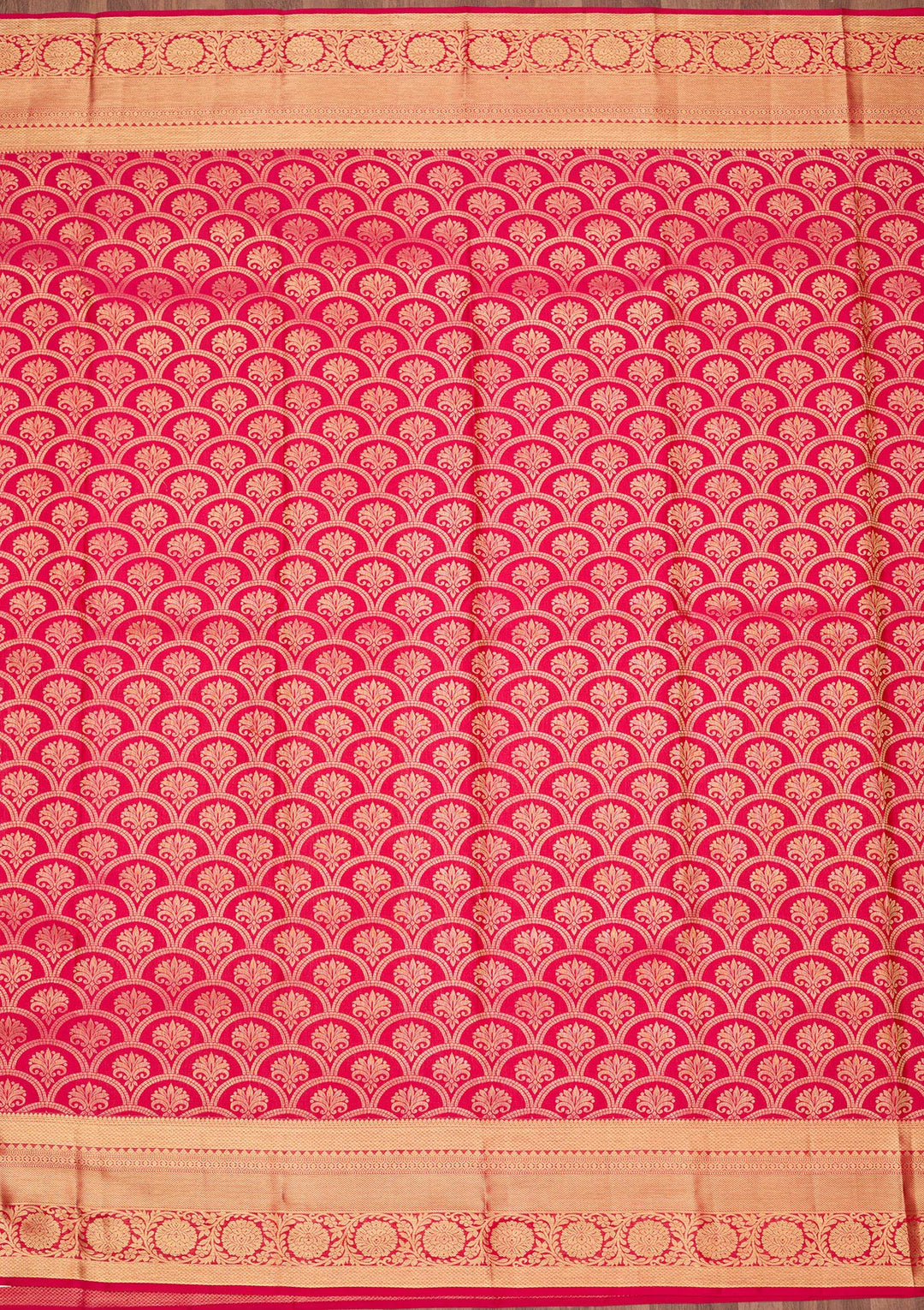 Rani Pink Zariwork (Gold) Silk Silk_Saree