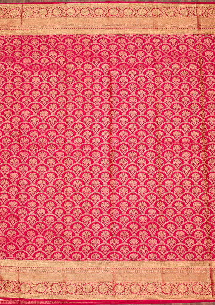 Rani Pink Zariwork (Gold) Silk Silk_Saree