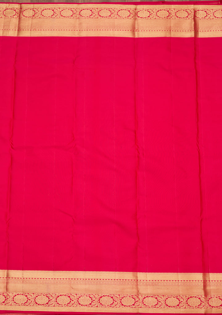 Rani Pink Zariwork (Gold) Silk Silk_Saree