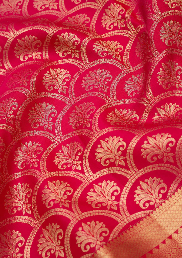 Rani Pink Zariwork (Gold) Silk Silk_Saree