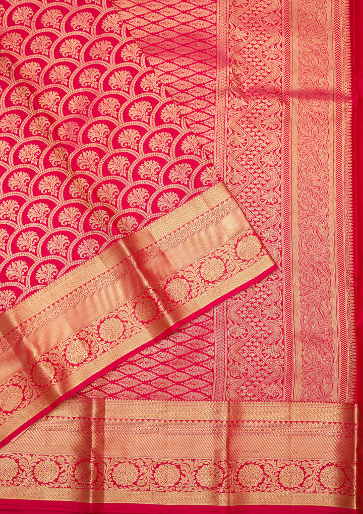 Rani Pink Zariwork (Gold) Silk Silk_Saree