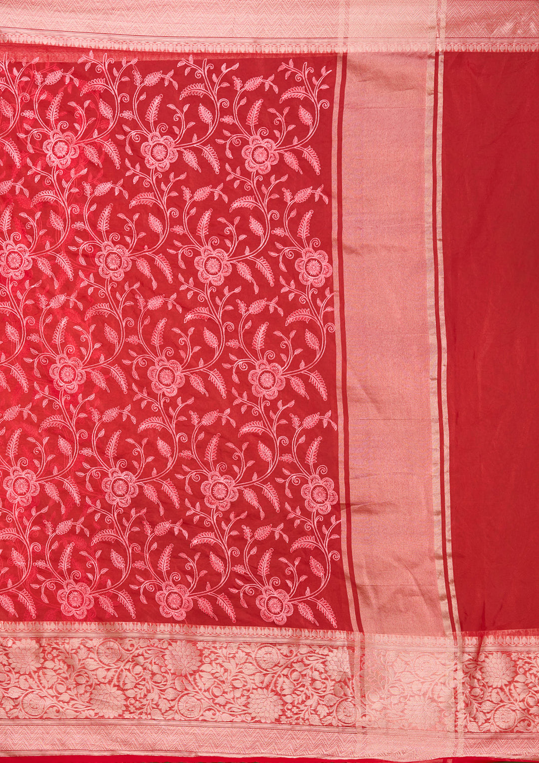 Red Zariwork (Gold) Silk Saree