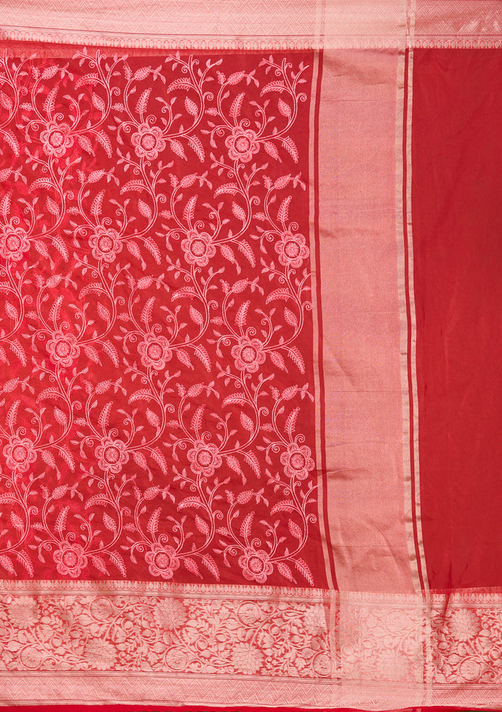Red Zariwork (Gold) Silk Saree