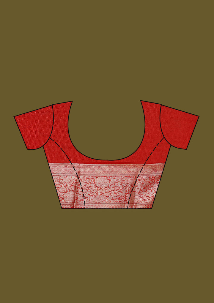 Red Zariwork (Gold) Silk Saree