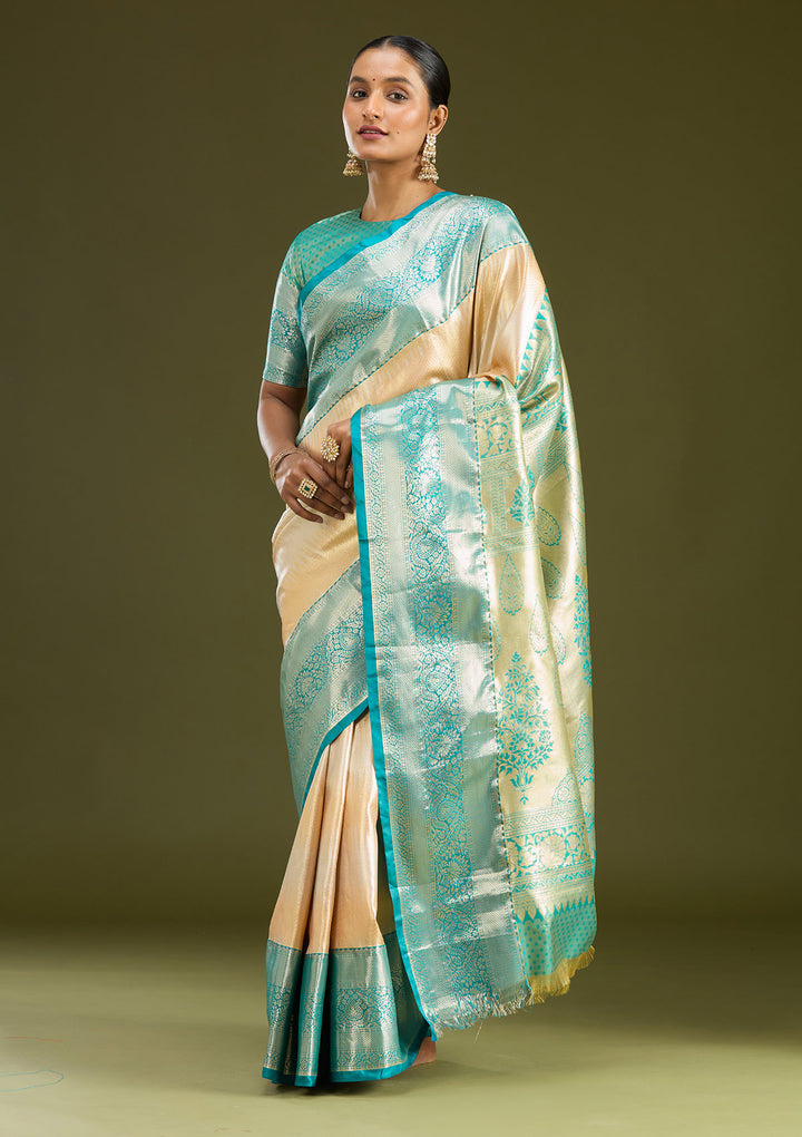 Gold Zariwork (Gold) Silk Silk Saree